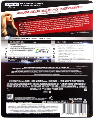 Czerwona jaskółka (steelbook) [Blu-Ray 4K]+[Blu-Ray]