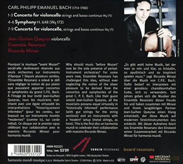 Bach: Cello Concertos Queyras Ensamble Resonanz [CD]