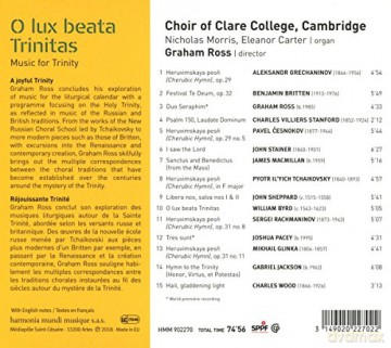 O Lux Beata Trinitas: Choir Of Clare College Cambridge Ross [CD]