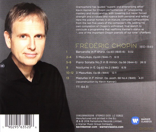 Kevin Kenner: Late Chopin Works [CD]