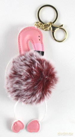 Brelok - Pompon Flaming (bordo)