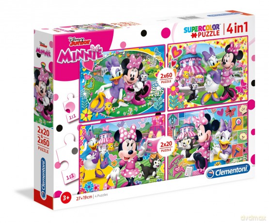 CLEMENTONI 2x20+2x60 el. Minnie Happy Helpers [PUZZLE]