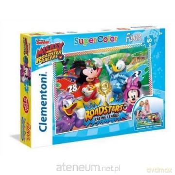 CLEMENTONI 40 el. Podłogowe Mickey and the Road Racers [PUZZLE]