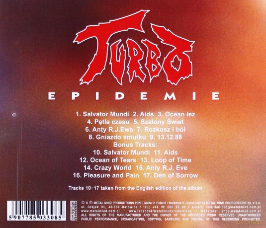 Turbo: Epidemie (Remastered   Bonus Tracks) [CD]