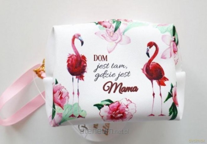 Etui na klucze - Dom jest tam (flaming biała)