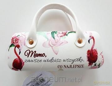 Etui na okulary - Mamo, zawsze (flaming białe)