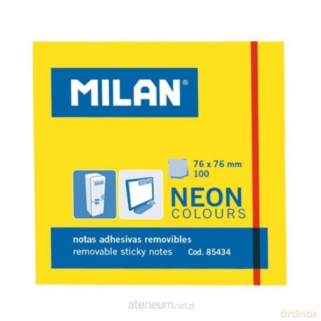 Karteczki samoprzylepne 76x76 neonowe żółte