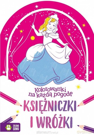 Kolorowanki na każdą pogodę. Księżniczki i wróżki [KSIĄŻKA]