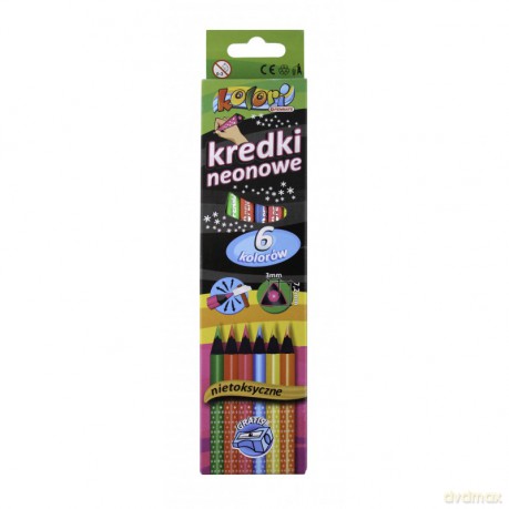 Kredki Premium Kolori 6 kolorów neon