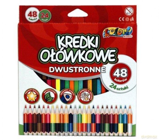 Kredki Premium Kolori dwustronne 48 kolor.