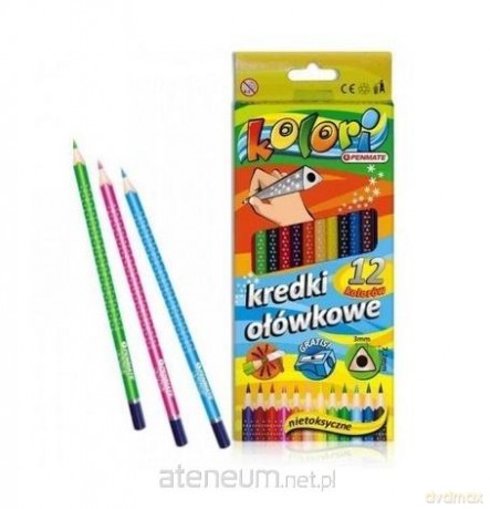 Kredki Premium Kolori ołówkowe 12 kolorów