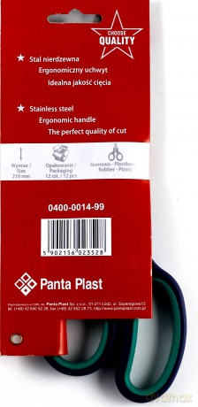 Nożyczki biurowe gumowo-plastikowe 21 cm