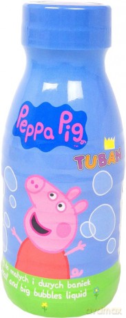 Obręcz + płyn do baniek Świnka Peppa 250 ml