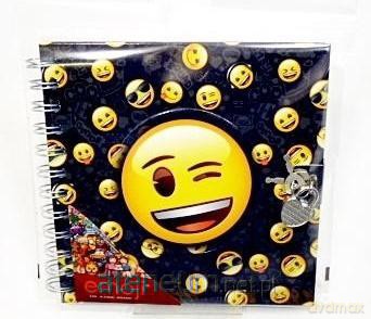 Pamiętnik spiralny z kłódką B Emoji