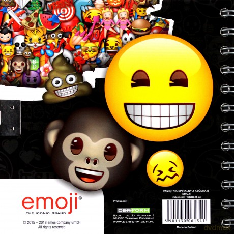 Pamiętnik spiralny z kłódką B Emoji