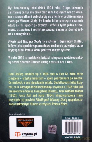 Piknik pod Wiszącą Skałą - Joan Lindsay, Wacław Niepokólczycki [KSIĄŻKA]