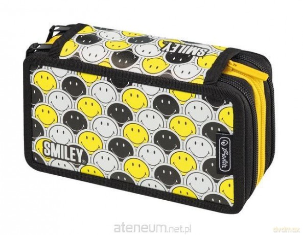 Piórnik 31 części potrójny Smiley B&Y Faces