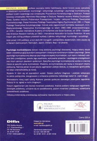 Psychologia kryminalistyczna. Diagnoza i praktyka. - Brunon Hołyst [KSIĄŻKA]