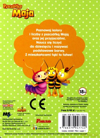 Pszczółka Maja. Nauka dla zucha. Liczby w kolorach [KSIĄŻKA]