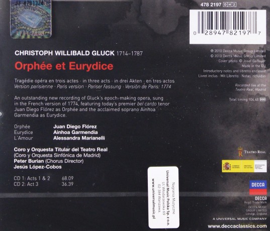 Juan Diego Florez: Gluck:Orphee Et Eurydice [CD]