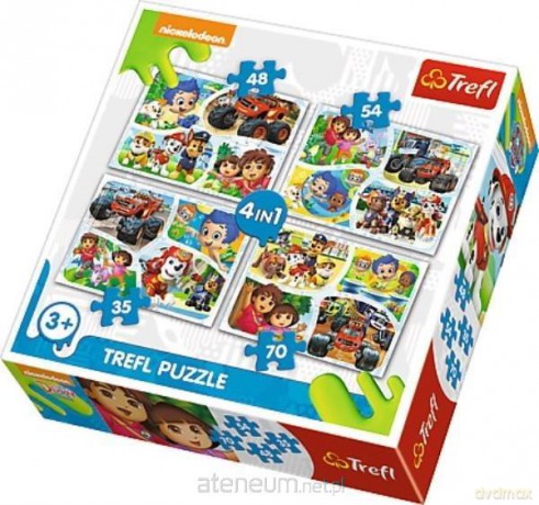 TREFL Puzzle 4w1 Wspólna zabawa [PUZZLE]
