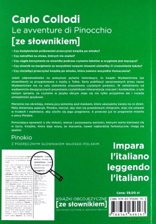 Le avventure di Pinocchio - Pinokio z podręcznym słownikiem włosko-polskim - Carlo Collodi [KSIĄŻKA]
