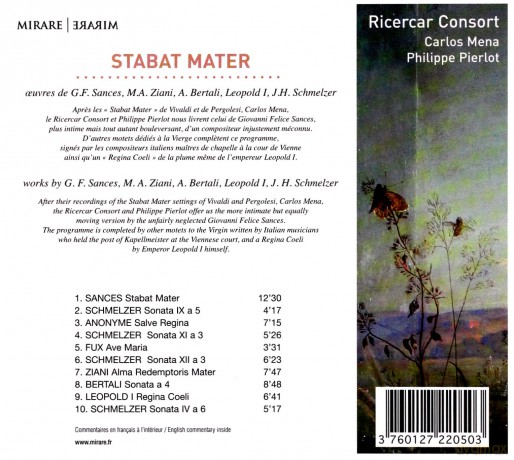 Stabat Mater: Ricercar Consort Mena Pierlot (digipack) [CD]