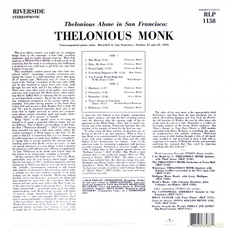 Thelonious Monk: Thelonious Monk Alone In San Francisco [Winyl]