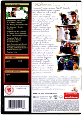 Four Weddings And A Funeral (Cztery wesela i pogrzeb) [DVD]