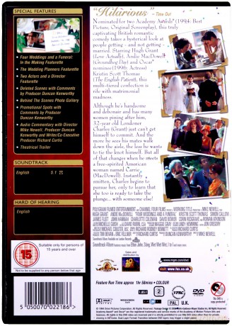 Four Weddings And A Funeral (Cztery wesela i pogrzeb) [DVD]