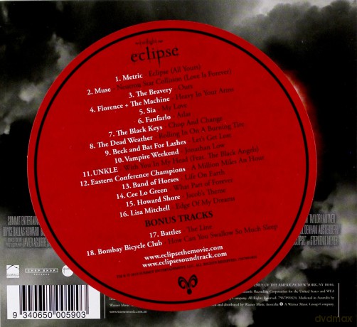 Twilight Saga- Eclipse soundtrack [CD]