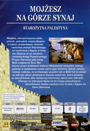 Tajemnice starożytnych cywilizacji Mojżesz na Górze synaj [DVD]