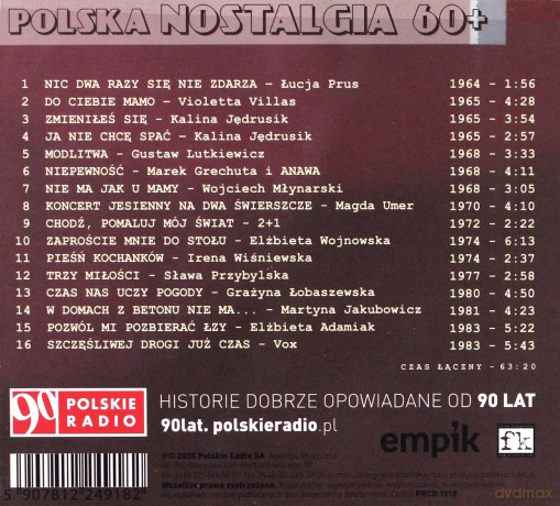 Polska nostalgia 60+. Audycja 4 (digipack) [CD]