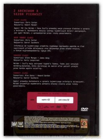Z Archiwum X sezon 1 odc. 1-3 + odcinek pilotujący [DVD]