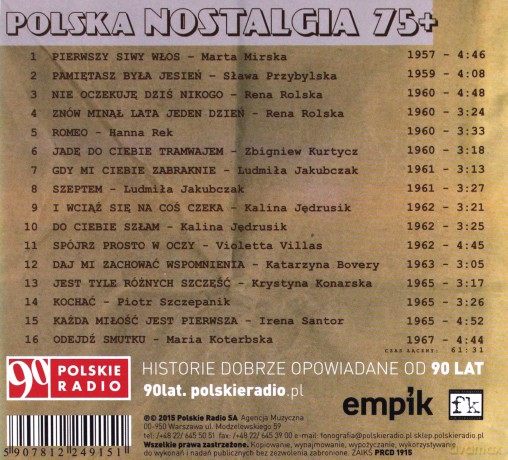 Polska nostalgia 75+. Audycja 1 [CD]