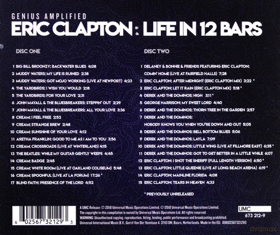 Eric Clapton: Life In 12 Bars soundtrack [2CD]