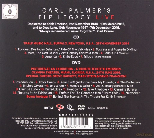 Carl Palmer's Elp Legacy: Live [CD]+[DVD]