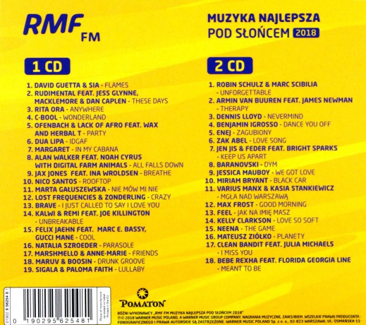 RMF FM Muzyka Najlepsza Pod Słońcem 2018 [2CD]