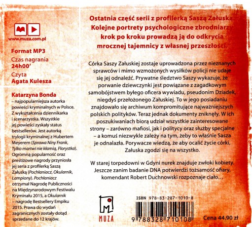 Czerwony pająk. Cztery żywioły Saszy Załuskiej (Tom 4) - Katarzyna Bonda [AUDIOBOOK]