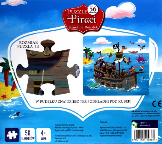 ZIELONA SOWA 56 el. Piraci [PUZZLE]