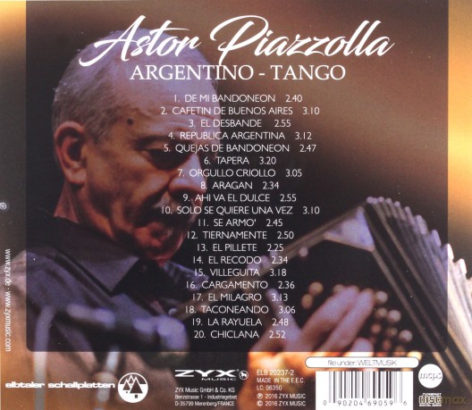 Astor Piazzolla: Argentino - Tango [CD]