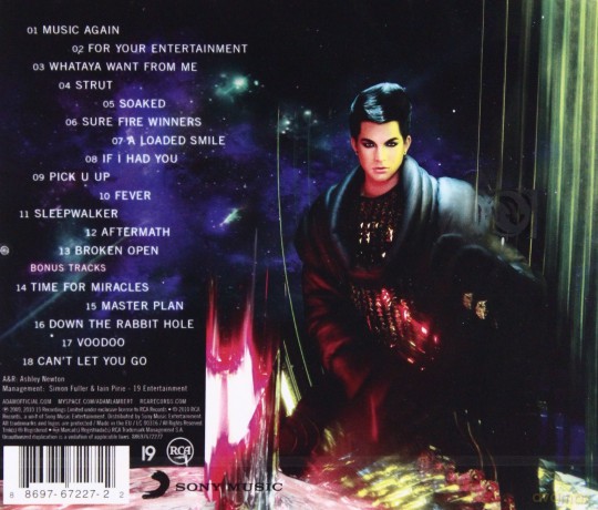 Adam Lambert: For Your Entertainment (EU Album) [CD]