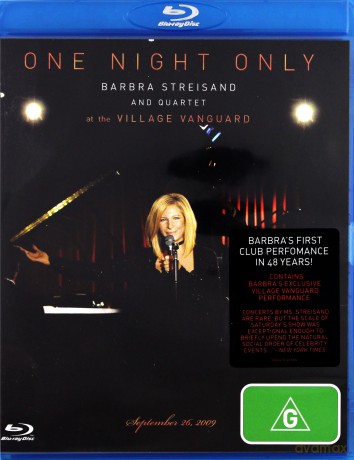 Barbra Streisand: One Night Only Barbra Streisand and Quartet at the Village Vanguard September 26, 2009 [Blu-Ray]