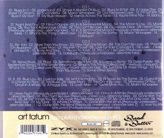 Art Tatum: Complete Masterpieces Part 1 [6CD]