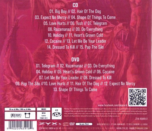 Nazareth: Hair Of The Dog Live [CD]+[DVD]