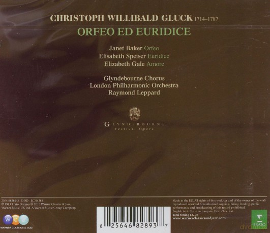 Janet Baker/Elisabeth Speiser: Gluc:Orfeo Ed Euridice [2CD]