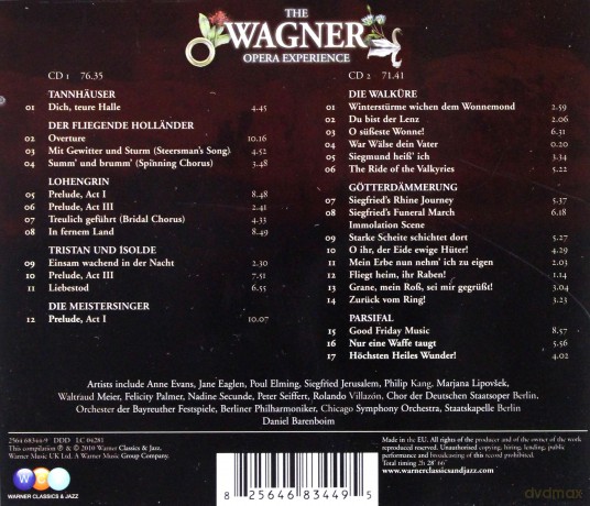 Anne Evans/Jane Eaglen/Daniel Barenboim: Richard Wagner: The Wagner Opera Experience [2CD]