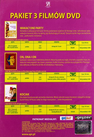 W kolorach tęczy: Wakacyjne party / On, ona i on / Kociak [3DVD]