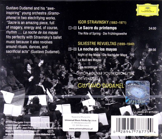 Gustavo Dudamel: Stravinsky:La Sacre Du Printemps [CD]
