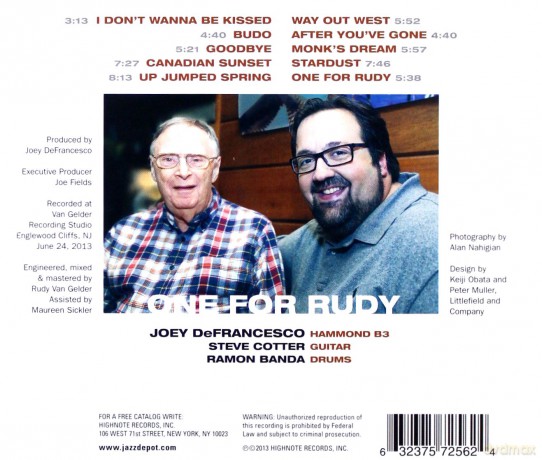 Joey Defrancesco: One For Rudy [CD]